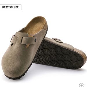 Birkenstock Boston Taupe Suede